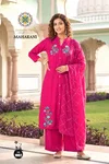 Maharani Vol 1 By Passion Tree Roman Silk Kurti With Bottom Dupatta